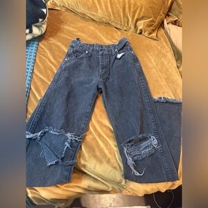 Wrangler black distressed jeans